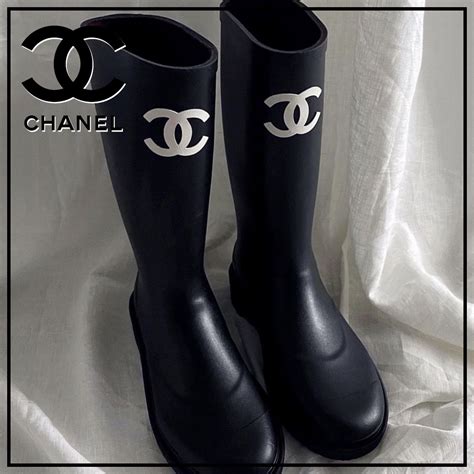 white chanel rain boots|chanel rain boots for women.